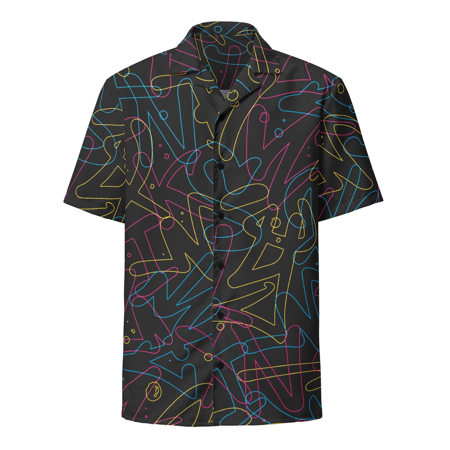 Unisex Colorful Pattern Button Shirt