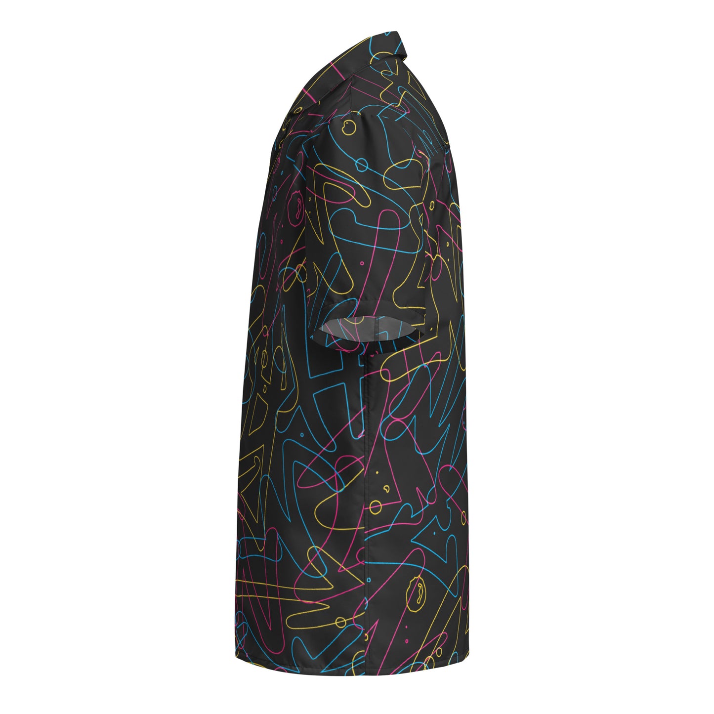 Unisex Colorful Pattern Button Shirt