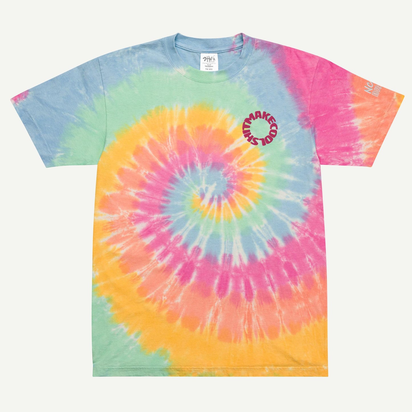 Make Cool Shit Oversized Tie-Dye Tee