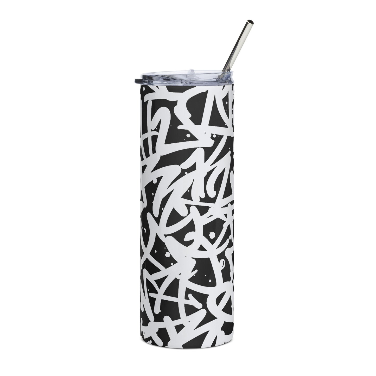 B&W Pattern Stainless Steel Tumbler copy